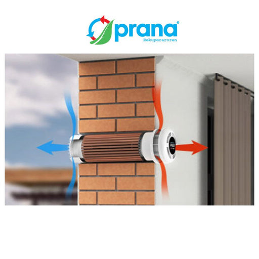 Dezentrale Lüftungsanlage mit Wärmerückgewinnung PRANA-150 ERP – Standard by Prana