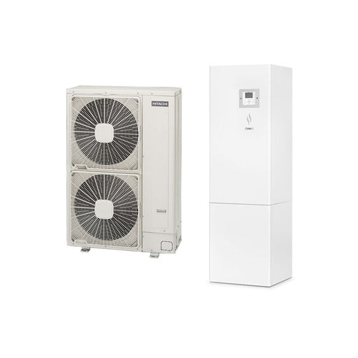 Hitachi Yutaki S Combi Split Wärmepumpe - 200 oder 260 l Speicher - für hohe Temperaturen 80°C – 11.0 kW – RWH‐4.0VNFWE / RAS