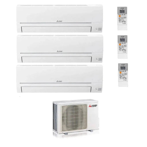 Mitsubishi Electric Klimaanlage 3 x Wandgerät Set 2x 2,5/1x 3,5 kW- MSZ-HR25VF + MSZ-HR35VF + Außengerät MXZ-3HA50VF - R32 by
