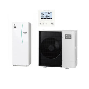 Mitsubishi Electric Split Wärmepumpe 8,0 kW Heizen Zubadan mit Speicher 200/300 Liter Hydromodul mit Heizstab - EHSTD-YM9ED + PUD-SHWM80VAA