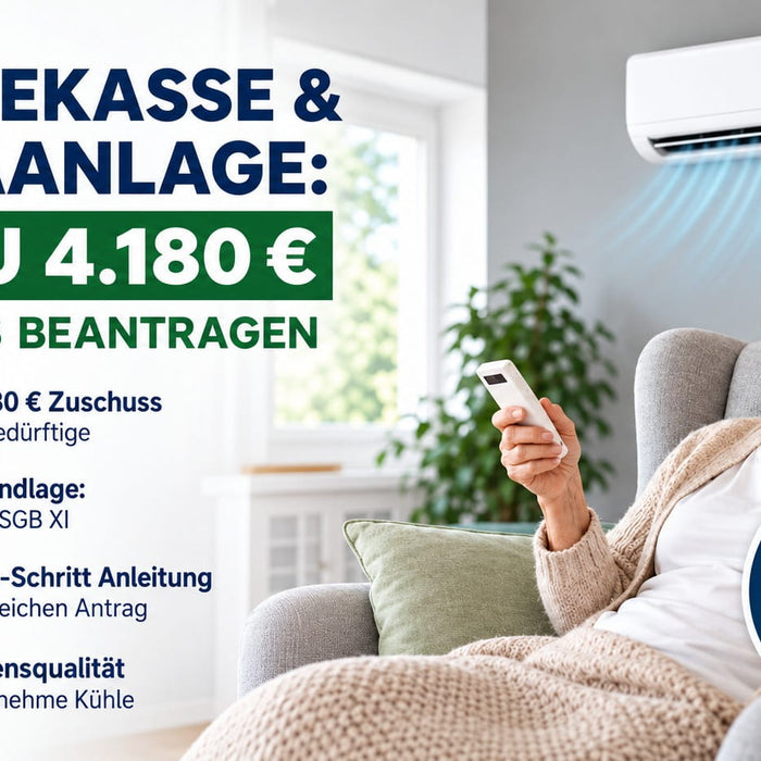 Pflegekasse & Klimaanlage: Bis zu 4.180 € Zuschuss beantragen