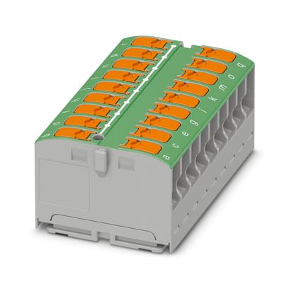 Phoenix Contact - Durchgangs-Reihenklemme Verteilerblock PTVFIX 18X2,5 GN − 20 Stück