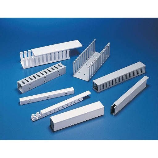HellermannTyton - Oberteil für Verdrahtungskanal Deckel für Kabelkanal COV-15-PVC-GY grau 50 m − 50 Meter