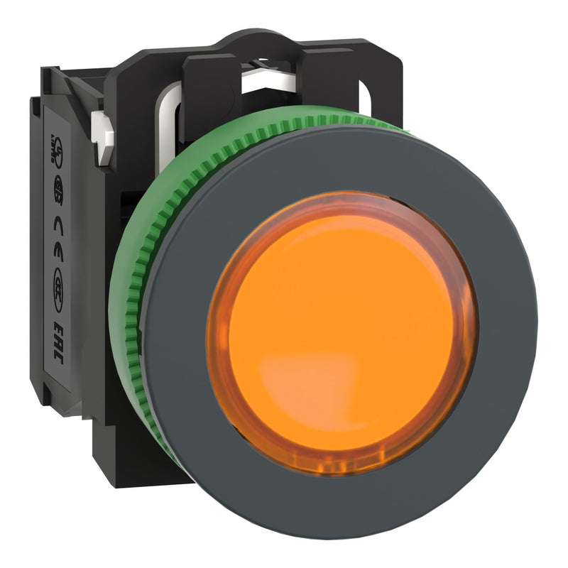 Schneider Electric - Drucktaster, Komplettgerät Leuchtdrucktaster XB5FW35M5 or,30mm,230V,IP69K