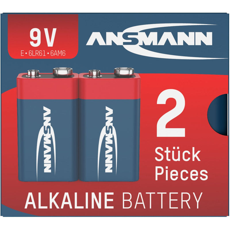 Hückmann - Batterie 9V-Block E 133248(VE 2) (2er Folie) Ansmann