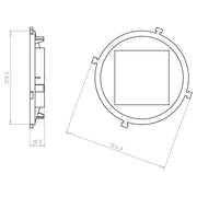 Kaiser - Zubehör/Ersatzteile für Leuchteneinbaugehäuse Frontteil HaloX 100 1281-09 DA 75x75 für O-Beton