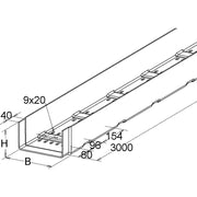 Niedax - Kabelrinne GFK-Kabelrinne KKL 110.600 − 3 Meter