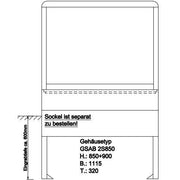 GSAB Elektrotechnik - Gehäuse/Schaltschrank (leer) Normkabelverteilerschrank 2S850DS HxBxT:850x1115x329