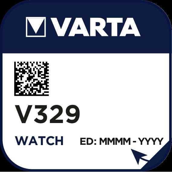 Varta Cons.Varta - Batterie Uhren-Batterie V 329 Stk.1 1,55V/37mAh/Silber