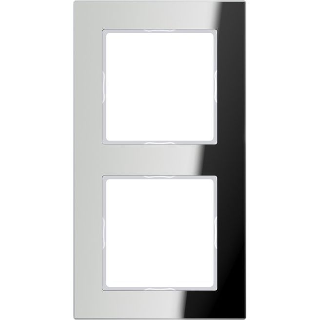 Jung - Abdeckrahmen Glasrahmen 2-fach si/vers AC 582 GL SI waage/senkrecht