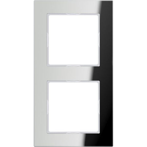 Jung - Abdeckrahmen Glasrahmen 2-fach si/vers AC 582 GL SI waage/senkrecht
