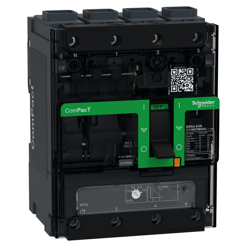 Schneider Electric - Leistungsschalter für Trafo-, Generator- und Anlagenschutz Kompaktleistungsschalter C11N6TM050L ComPacT NSXm 50A TM5