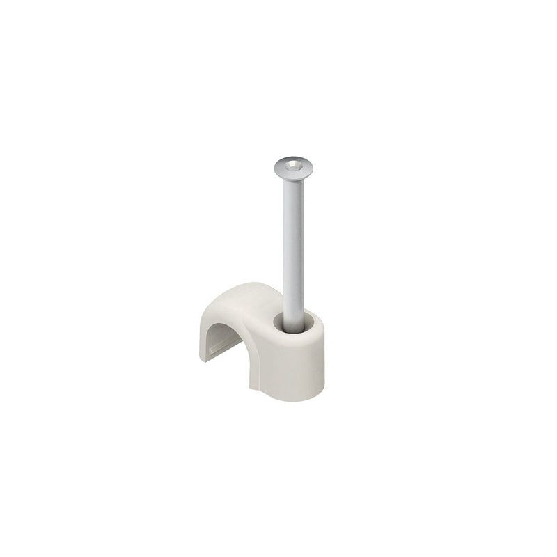 HKL - Nagelschelle (für Kabel) Rundschelle 10/25GR mit Stahlnagel − 100 Stück