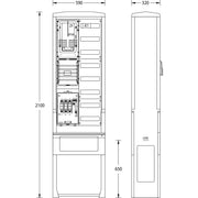 uesa - Zähler-Komplettschrank Zähleranschlußsäule ZAS-S-1-1VF Bayernw. 2100x590x320mm