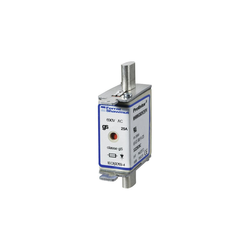 Mersen - Messersicherung Sicherungseinsatz NH gS NH000GS69V80PV Gr.000 80A sfü KM − 3 Stück
