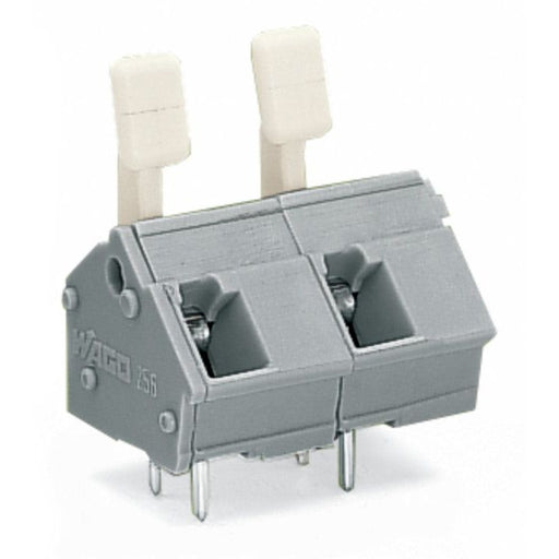 WAGO - Leiterplattenklemme 256-604/333-000 Drücker,2,5 mm²,grau − 25 Stück