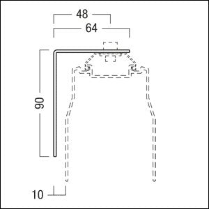 Zumtobel Group - Mechanisches Zubehör/Ersatzteile für Leuchten Wandbefestigungsbügel SLOIN WALL #22170338