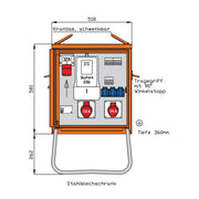 Walther Werke - Baustromverteiler Endverteiler WEV0772R1 22kVA