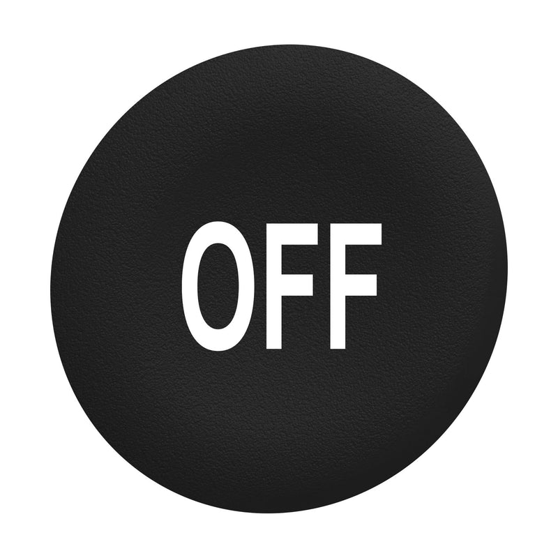 Schneider Electric - Kalotte, Linse Tastenschild Flush 30mm ZBAF235 schwarz OFF − 10 Stück