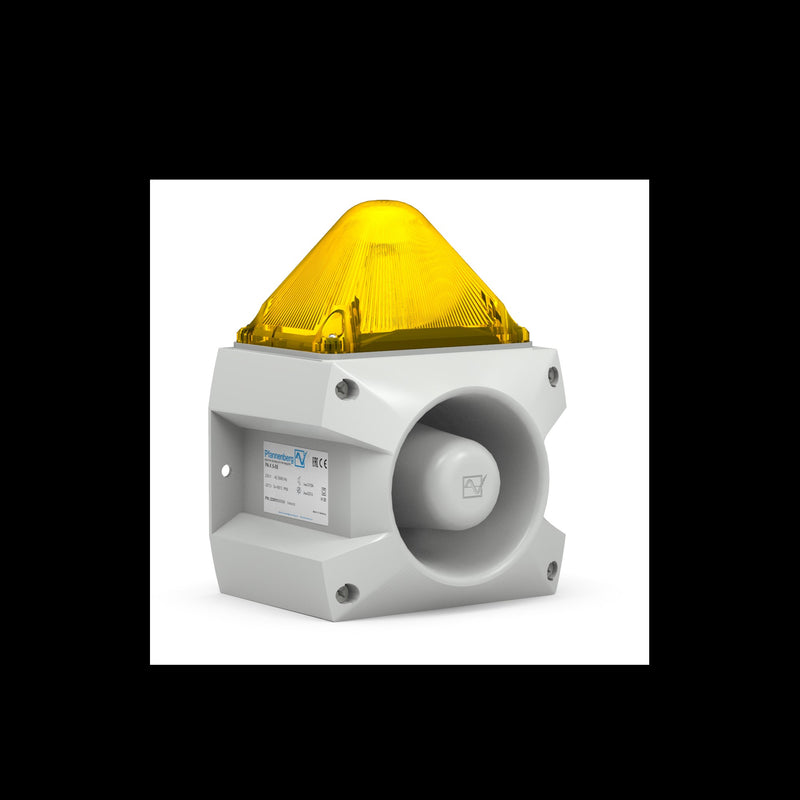 Pfannenberg - Optisches/Akustisches Signalgerät Blitzschallgeber PA X 5-05230ACYE7035 gelb 5J,230AC,107dB
