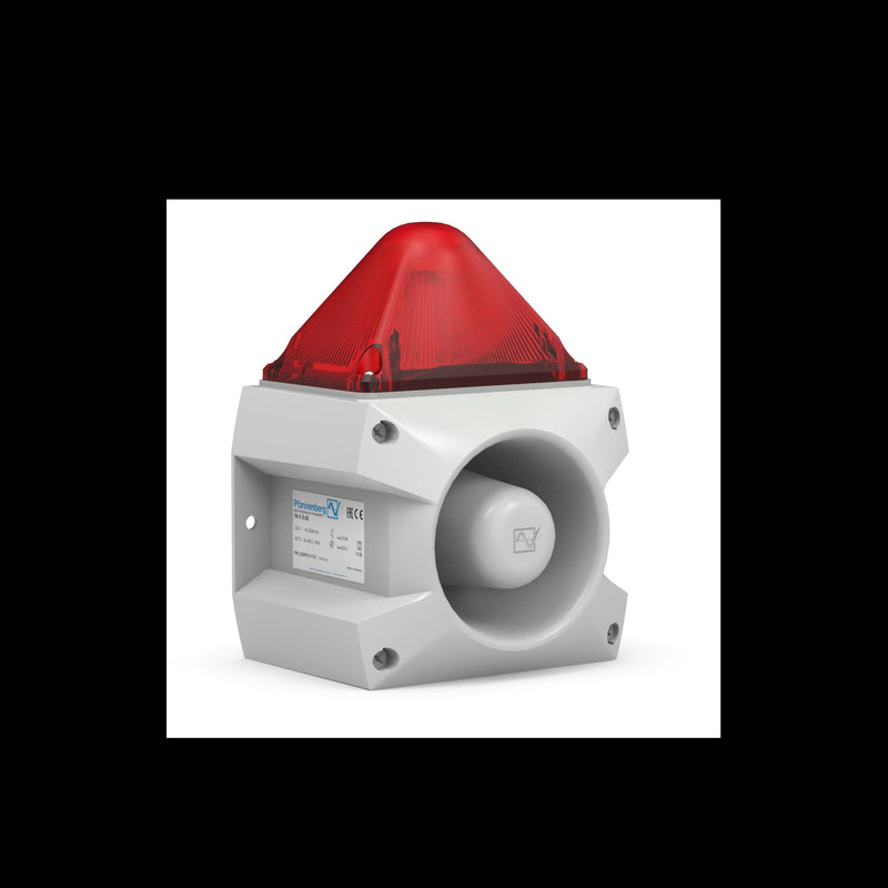 Pfannenberg - Optisches/Akustisches Signalgerät Blitzschallgeber PA X 5-05230ACRD7035 rot 5J,230AC,107dB