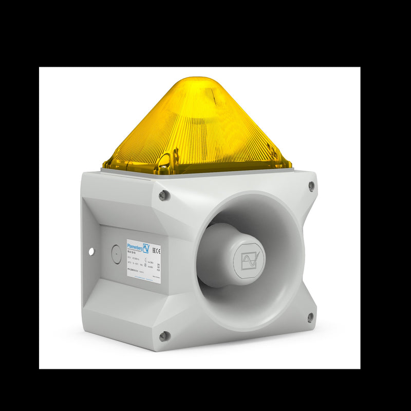 Pfannenberg - Optisches/Akustisches Signalgerät Blitzschallgeber PA X 10-1024DCYE7035 gelb 10J,24DC,117dB
