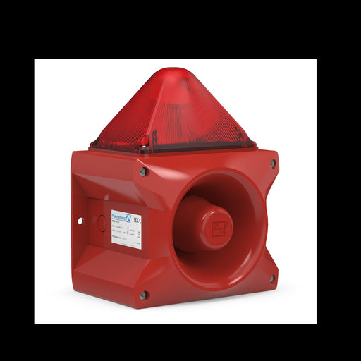 Pfannenberg - Optisches/Akustisches Signalgerät Blitzschallgeber PA X 10-10 24 DC RD rot 10J,24DC