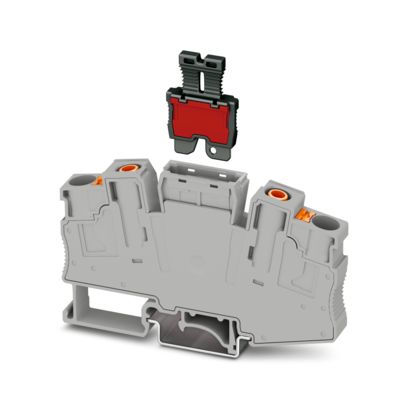 Phoenix Contact - Trenn- und Messtrenn-Reihenklemme Trennklemme PT 6-T P/P HV GY/BK − 50 Stück