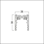 Zumtobel - Elektrisches Zubehör/Ersatzteile für Leuchten Niedervolt U-Profil weiß SUP2 TRACK U 4M WH