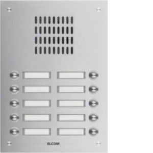 Elcom - Klingeltableau für Türkommunikation UP-Türstation TVG-10/2 eds 10Tast.2-reih.eds mt