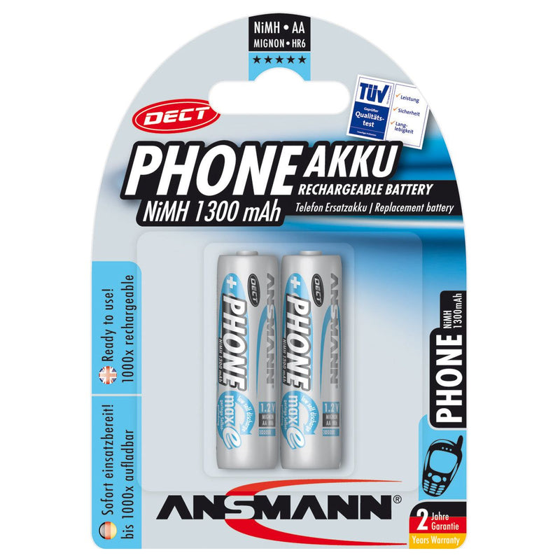 Hückmann - Akku 1,2V Mignon AA 123731(VE 2) 1300mAh Bli2 Ansmann