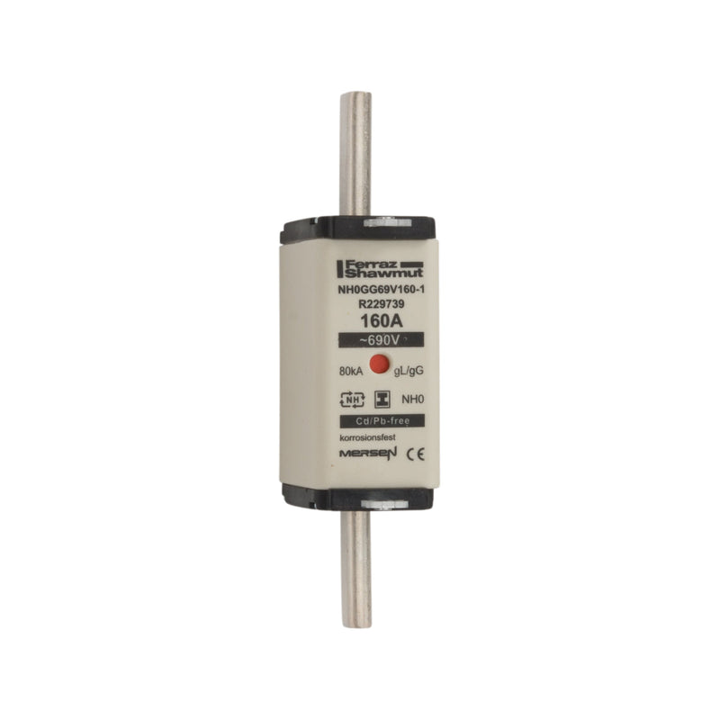 Mersen - Messersicherung NH-Sicherungseinsatz SG NH0GG69V160-1 Gr.0 gG 160A/690V KM − 3 Stück