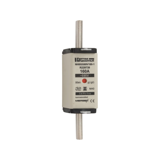Mersen - Messersicherung NH-Sicherungseinsatz SG NH0GG69V160-1 Gr.0 gG 160A/690V KM − 3 Stück