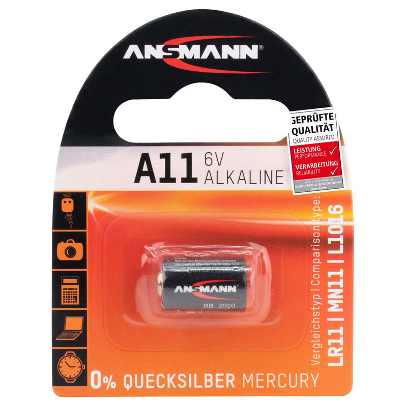 Hückmann - Batterie Knopfzelle 6V A11 A 11 Bli1Ansmann − 10 Stück