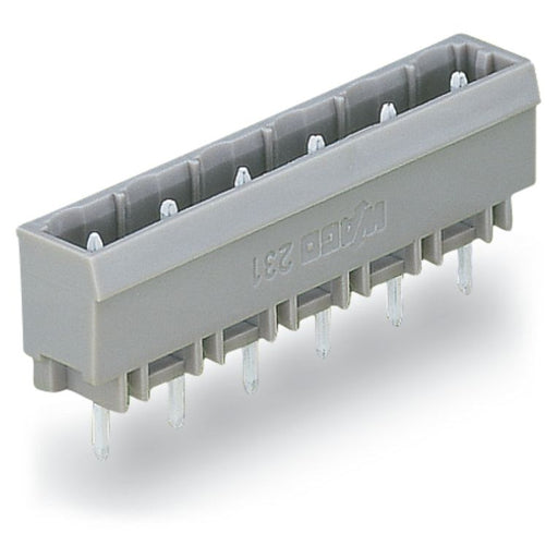 WAGO - Leiterplattensteckverbinder THT-Stiftleiste Lötstift 231-239/001-000 1,0x1,0,gerade,grau − 50 Stück