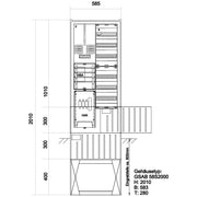 GSAB Elektrotechnik - Zähler-Komplettschrank Zähleranschlusssäule 48.00.1P11HSAV6 1 Zähler