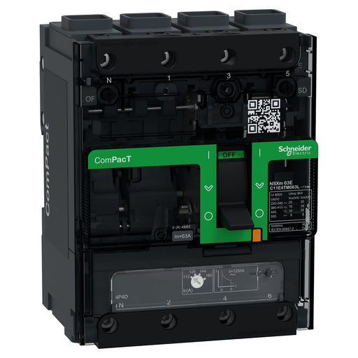 Schneider Electric - Leistungsschalter für Trafo-, Generator- und Anlagenschutz Kompaktleistungsschalter C11E4TM063L ComPacT NSXm 63 A