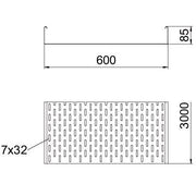 OBO Bettermann - Kabelrinne MKS 860 FS 85x600mm − 3 Meter