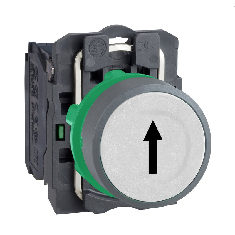 Schneider Electric - Drucktaster, Komplettgerät Drucktaster komplett XB5AA3341C0 ws, 22mm, 1S, grau