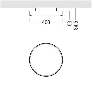 Zumtobel Group - Decken - /Wandleuchte LED - Rundleuchte ONDA2 D400 #42186627 4000K