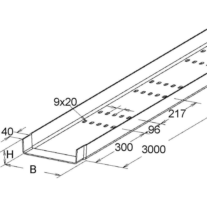 Niedax - Kabelrinne GFK-Kabelrinne KKL 50.050 − 3 Meter