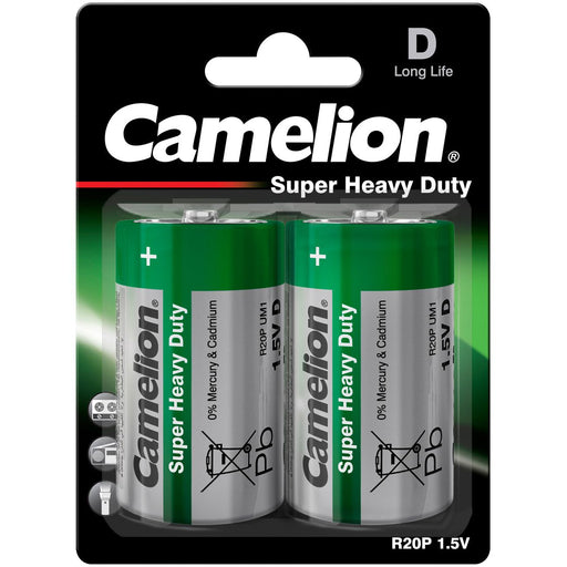 Hückmann - Batterie 1,5V Mono D R20/Mono/BP2(VE 2) Bli2 Camelion − 6 Packung