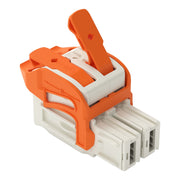 WAGO - Ein- und mehrpolige Klemmenleiste 1-Leiter-Federleiste,Hebel 832-1102/320-000 PushinCAGECLAMP,lgr − 32 Stück