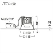 Zumtobel Group - Downlight/Strahler/Flutlicht LED - Downlight PANOS INF #60816811 3000K