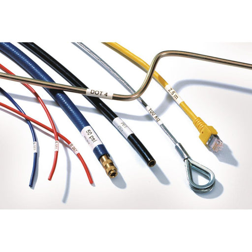HellermannTyton - Kabelmarkierungssystem Etiketten TAG23TD5-323-WHCL weiss/transparent − 5000 Stück