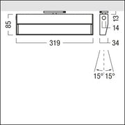 Zumtobel Group - Downlight/Strahler/Flutlicht LED-Wandfluter SUP2 M WW #60715014 4000K