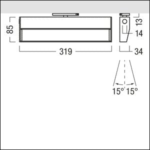Zumtobel Group - Downlight/Strahler/Flutlicht LED-Wandfluter SUP2 M WW #60715014 4000K