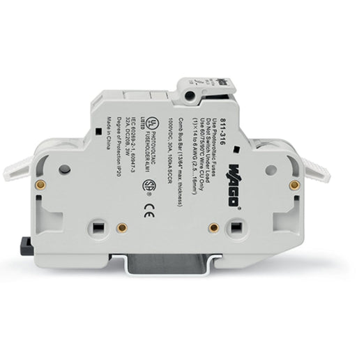 WAGO - Halter für zylindrische Sicherung 2-Leiter-Sicherungshalter 811-431 CC,3-polig,lichtgrau