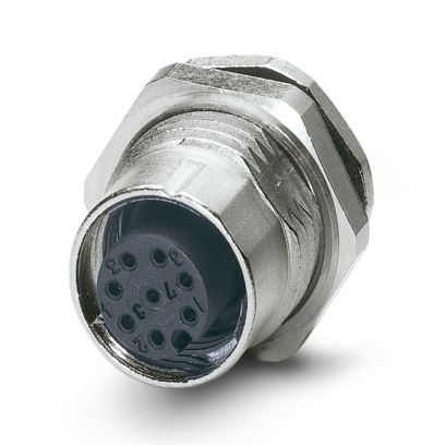 Phoenix Contact - Rundsteckverbinder, feldkonfektionierbar (Industriesteckverbinder) Gerätesteckverbinder SACC-DSI-M12#1239740 Hinterwand − 20 Stück