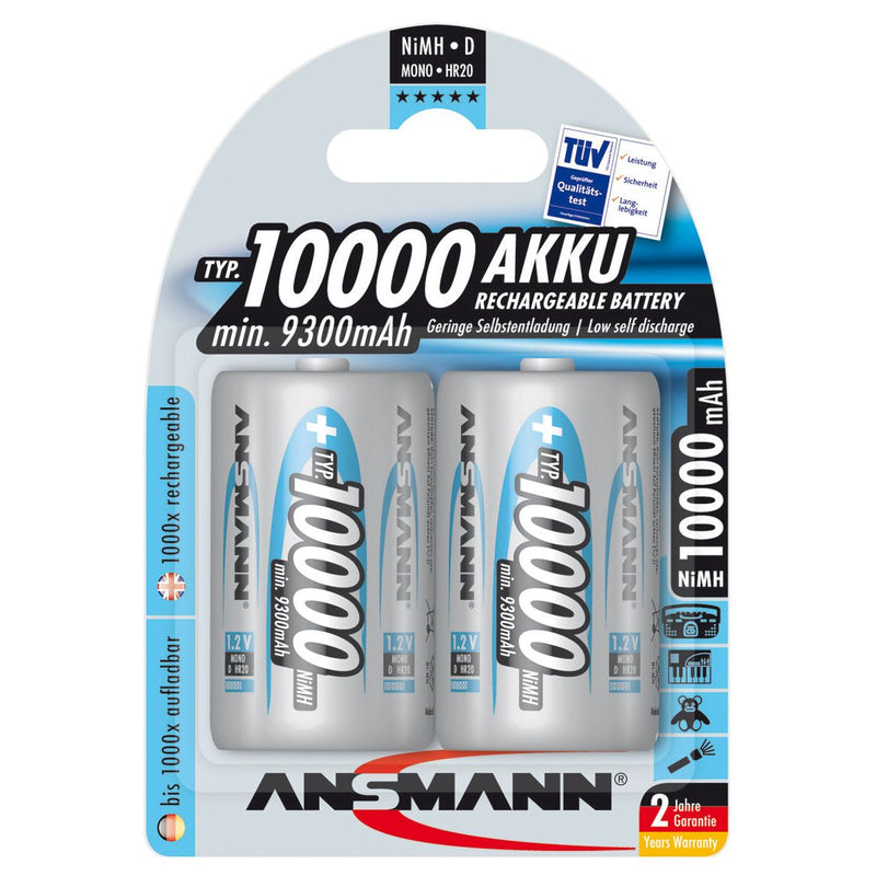 Hückmann - Akku 1,2V Mono D Ni-MH Mono(VE2) 9300mAh Bli2 Ansmann